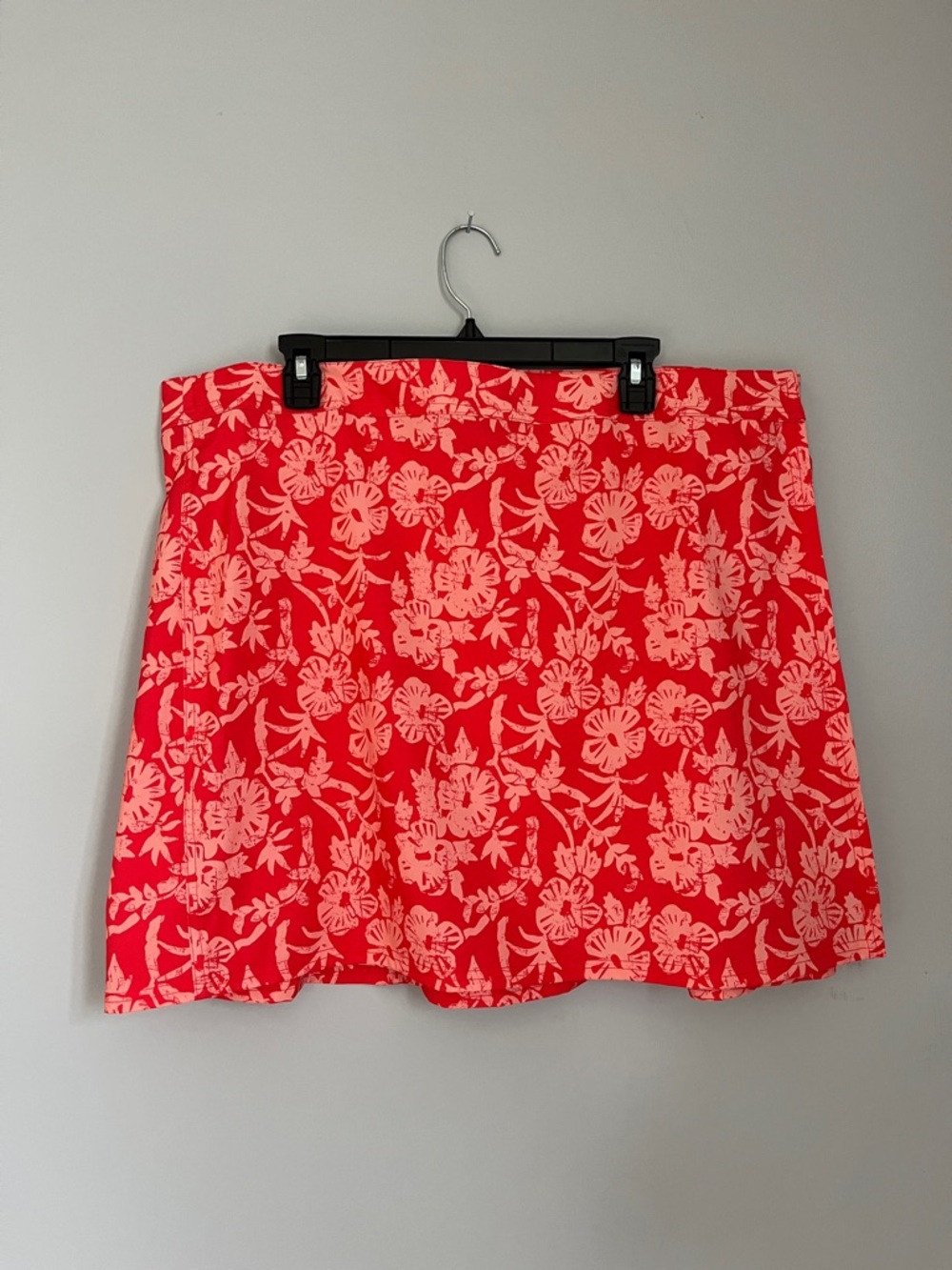 Cute women's Hawaiian print orange wrap skirt size XXL
